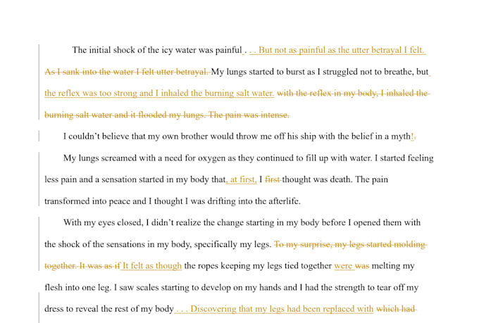 proofread and line edit your work